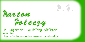 marton holeczy business card